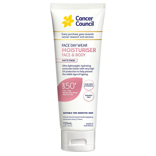 Cancer Council Face Day Wear Moisturizer Face & Body SPF 50+ 150ml